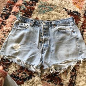 Vintage 501 Levi cut offs